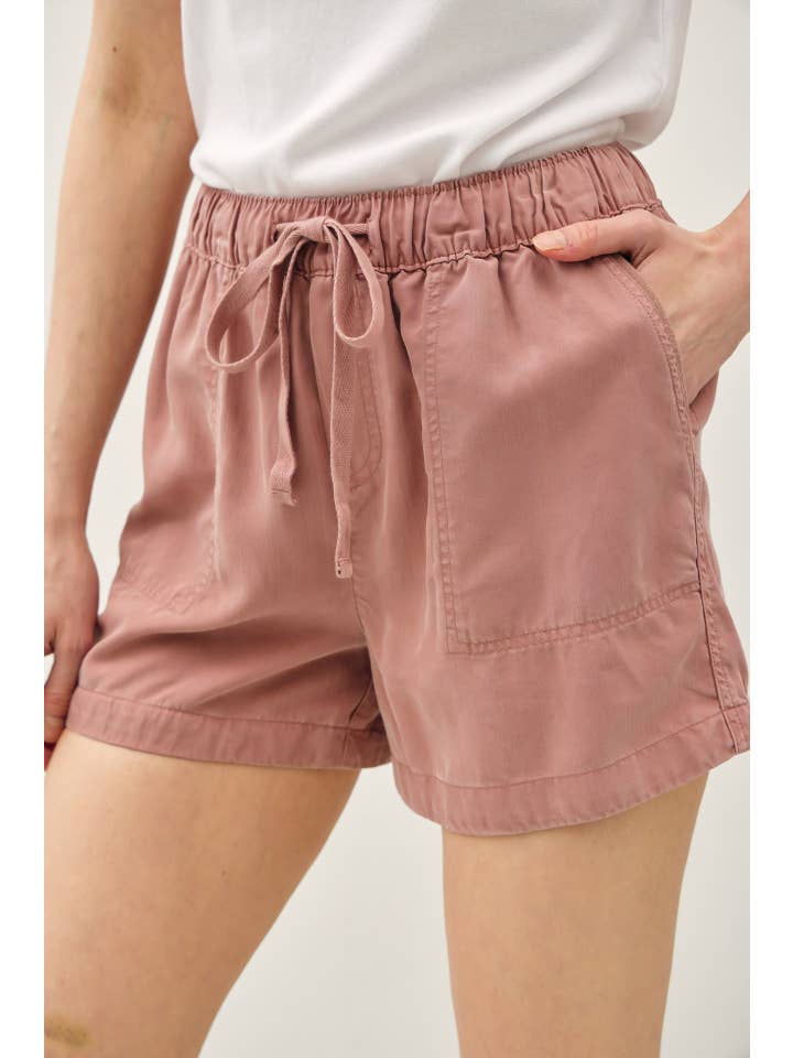 Be Cool - Wholesale Shorts - Women's - NEW COLOR-HIGH RISE PULL ON TENCEL SHORT 17
