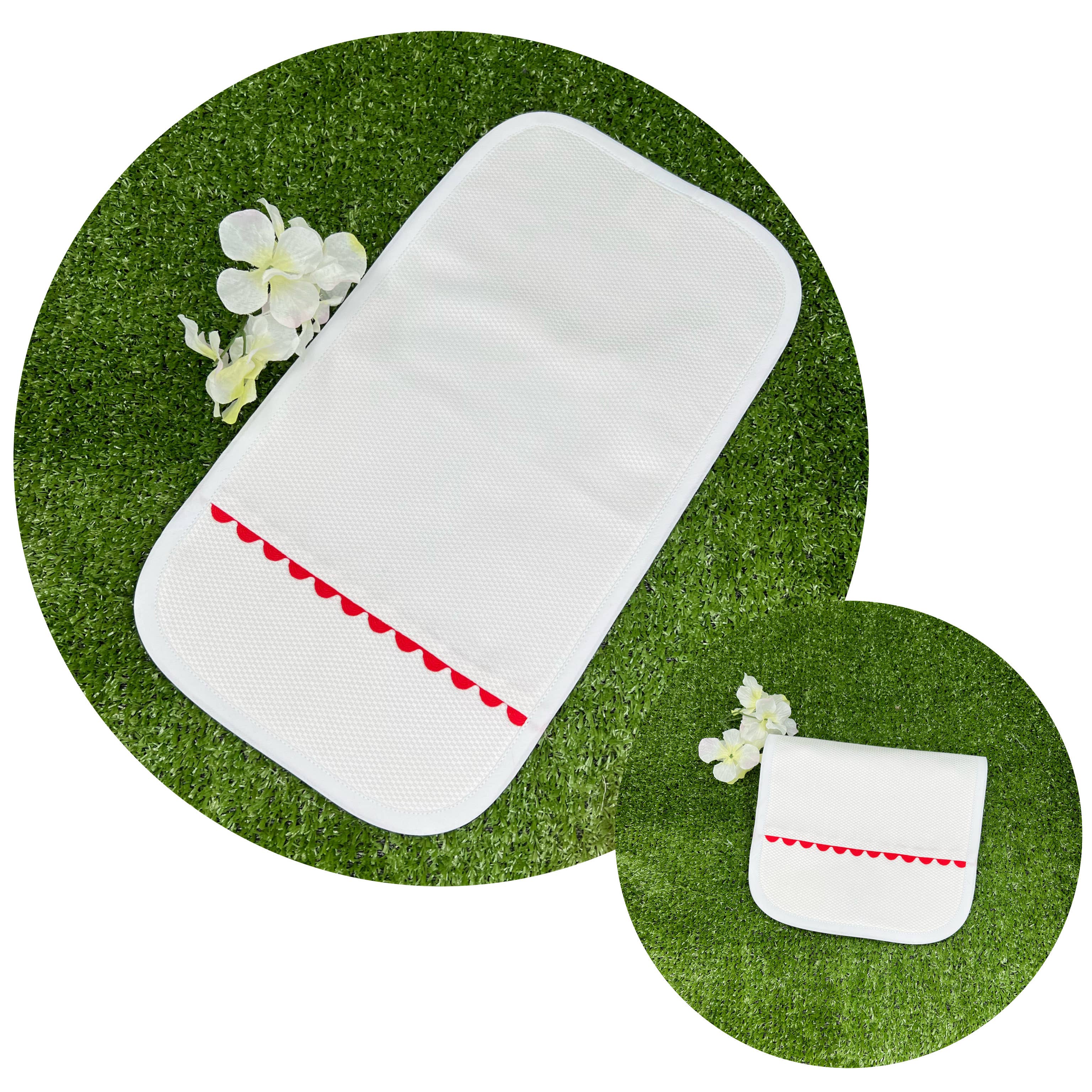 THE ROYALTY COLLECTION - Wholesale Burp Cloth - Baby - White Cotton Pique Burp Cloth3