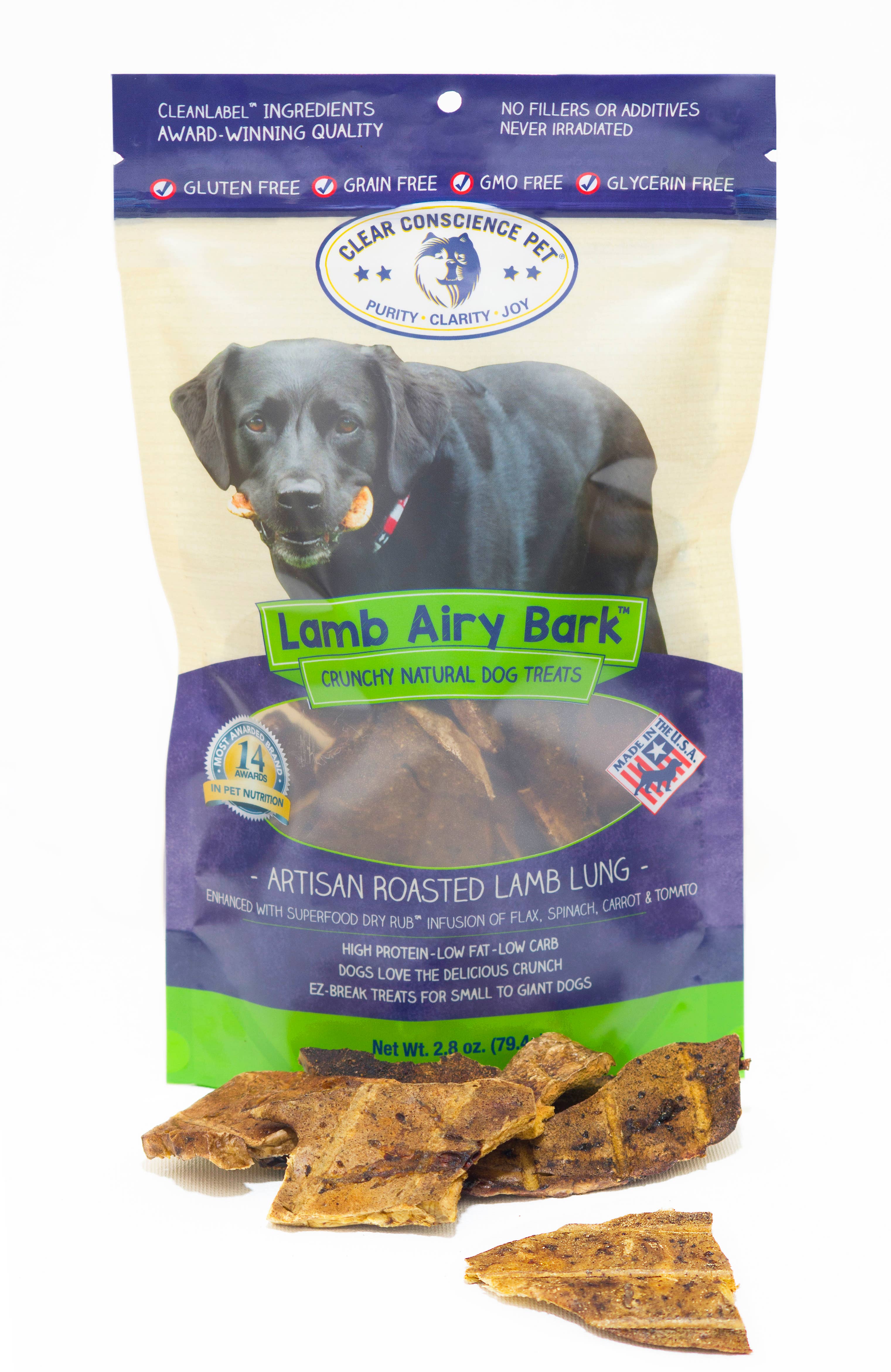 Lamb Airy Bark with SDR 2.8oz for wholesale by Clear Conscience Pet