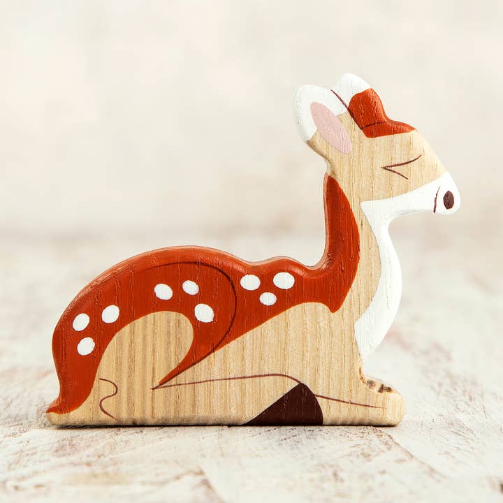Jouet en bois en forme de faon, animaux de la forêt, caribou pour la vente par Wooden Caterpillar Toys