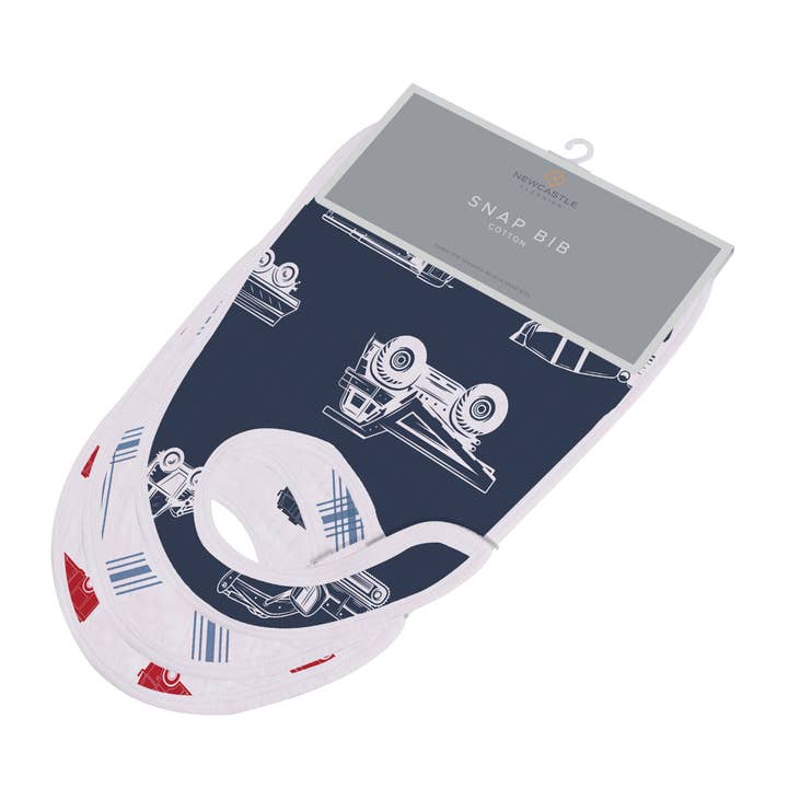 Things That Go Snap Bibs 3Pk for wholesale by Newcastle Classics