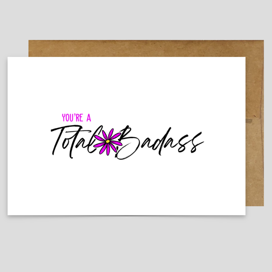 Kevin & Kaia - Wholesale Everyday Greeting Card - You're a Total Badass- Greeting Card0