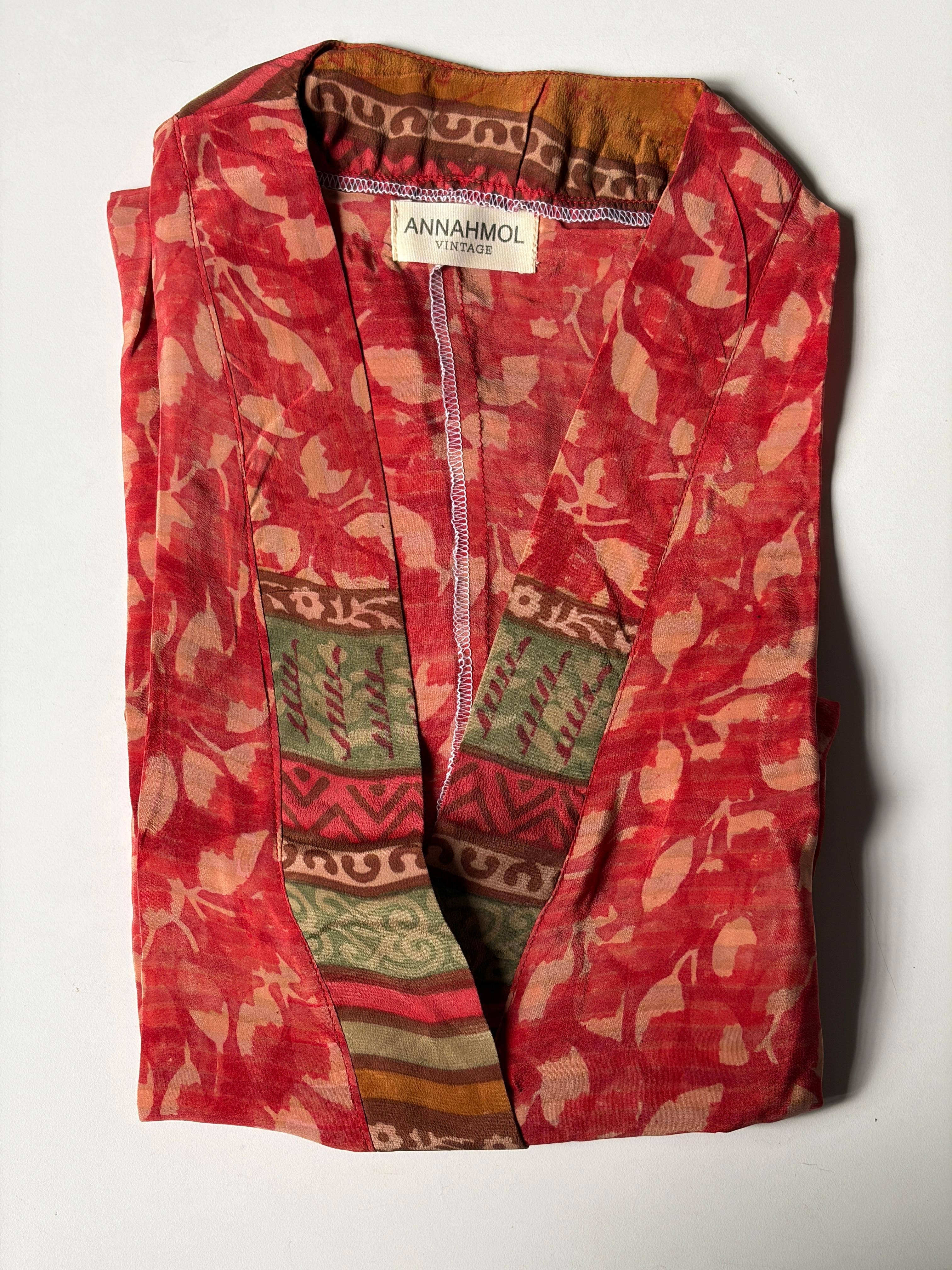 Annahmol - Wholesale Blouse - Women's - Vintage Silk Kimono Top: Free Size: BEST SELLER : OOAK17