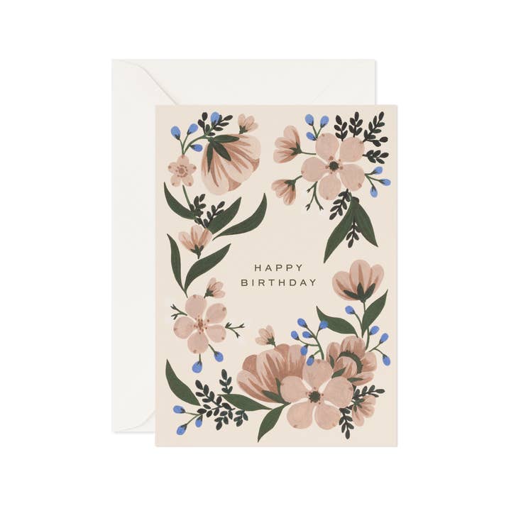 Bestseller Floral Birthday Greeting Cards "Floral Birthday" for wholesale by Day One Paper Co.
