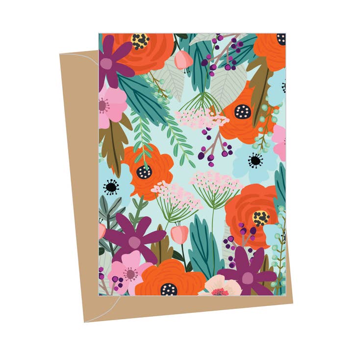 Mini Floral Blank, Folded Enclosure Cards for wholesale by Apartment 2 Cards