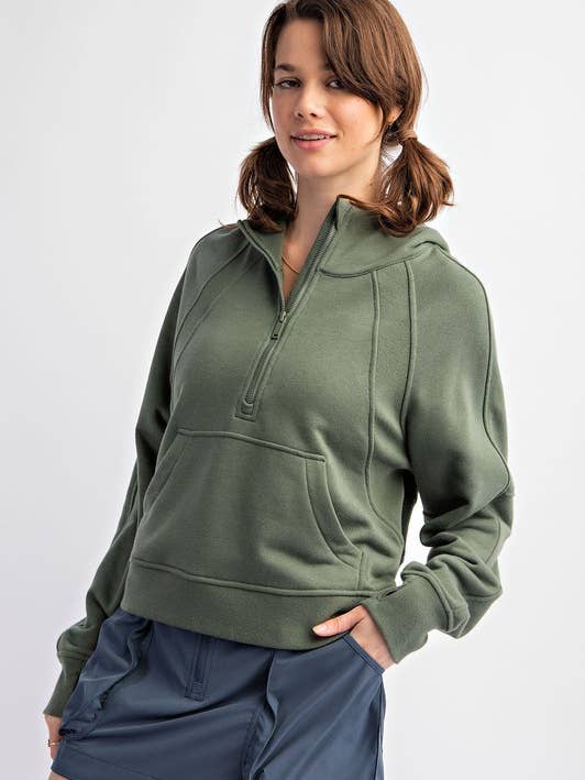 Sunday Morning – wholesale Hoodie – Women's – JS873037 CROPPED FRENCH TERRY HOODIE JACKET1