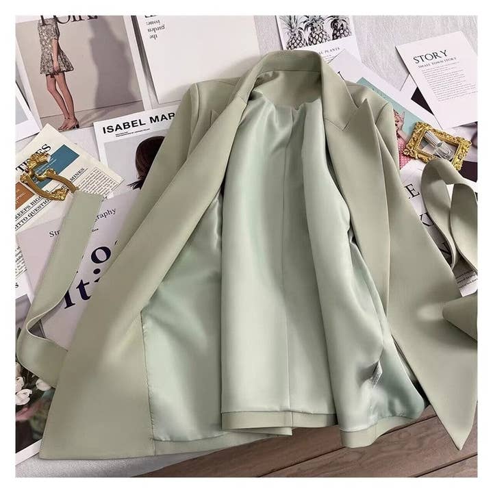 Plush Looks - Wholesale Suit Jacket - Women's - Solid Color Casual And Versatile Suit Jacket3