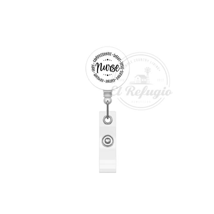 Nurse Badge Reel, Badge Reels for wholesale by El Refugio Homestead