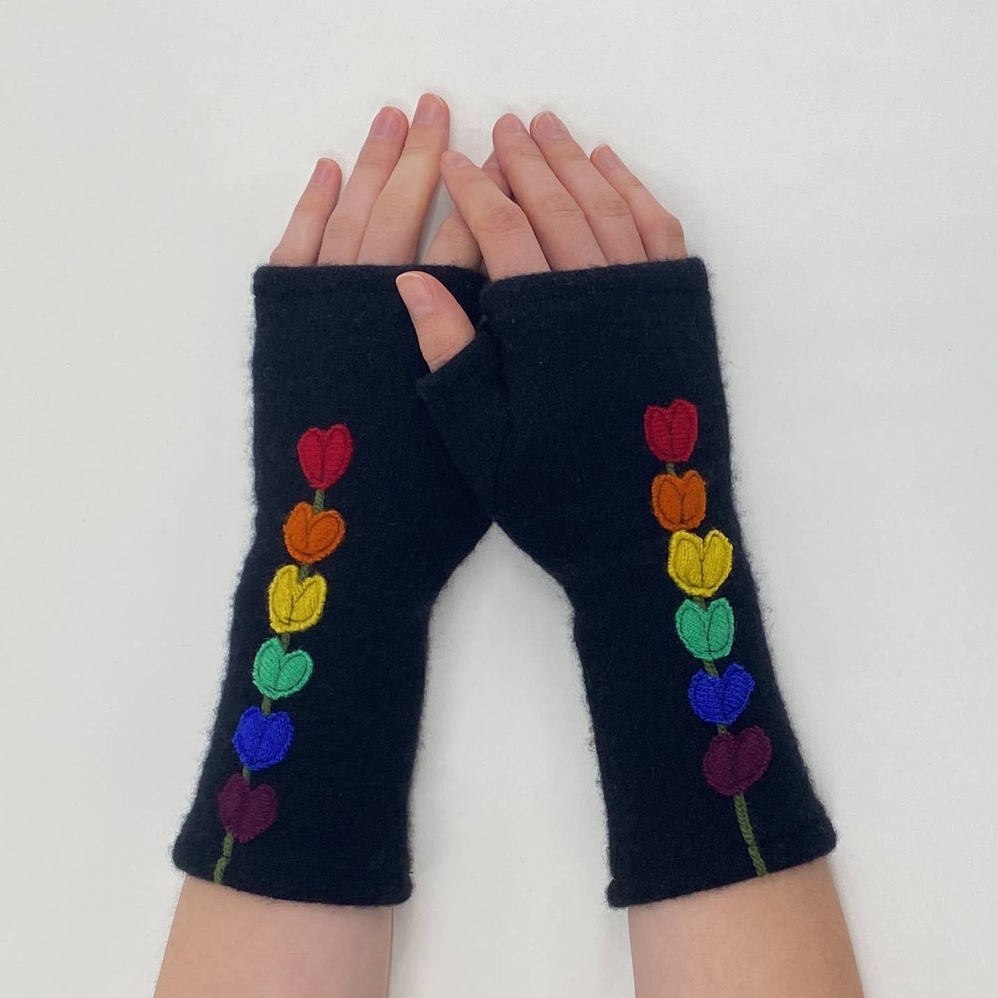 Sardine Clothing Co. - Vendita all'ingrosso Guanti - Donna - Guanti in cashmere senza dita-Lupine3