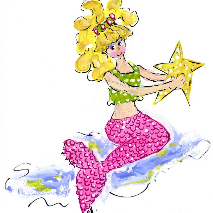 Barboteuse en coton 919 Mermaid pour la vente par Designs By Beverly, LLC