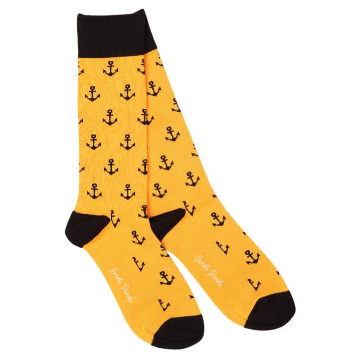 Chaussettes en bambou Yellow Anchor (3 paires) pour la vente par Swole Panda