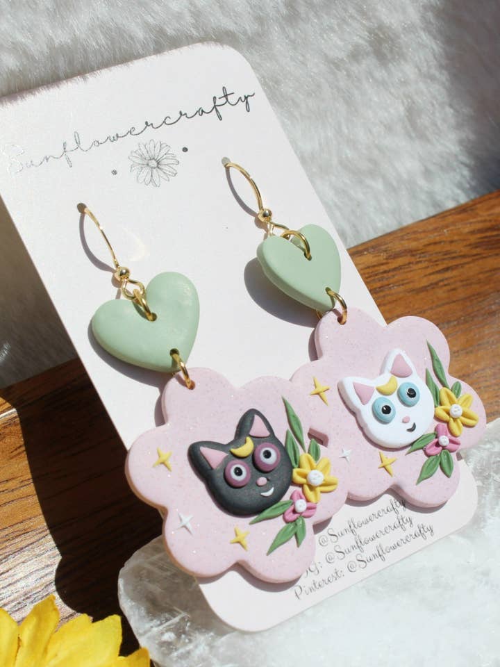 Artemis + Luna Flower Dangles for wholesale by Sunflowercrafty