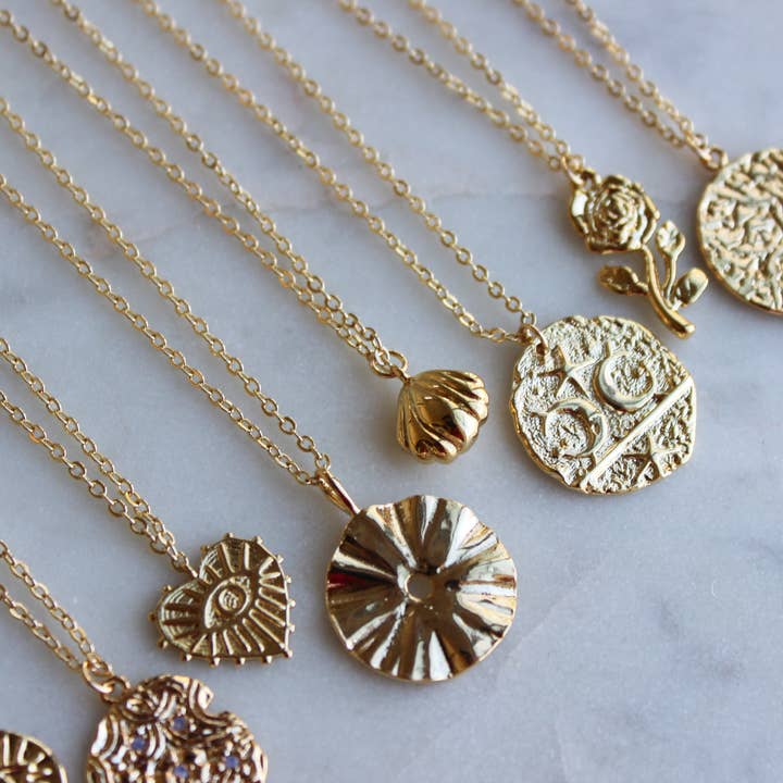 Laalee Jewelry - Wholesale Pendant/Charm Necklace - Gold Layering Necklace, Celestial Necklace, Layered Jewelry6