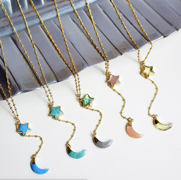 a.v. max - Wholesale Halskettinghanger - Over The Moon Stone Y-hals|Labradoriet|Citroen|Chalcedoon|WRM2