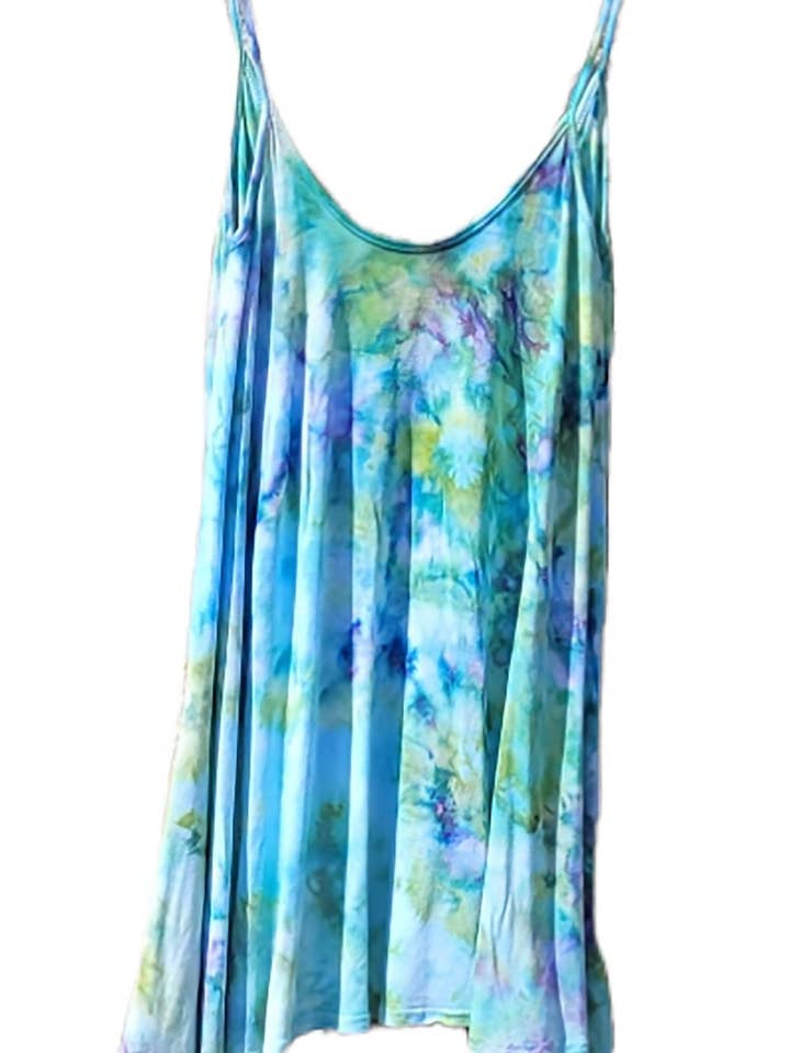 Hand Tie Dyed Dress - Flared Mini Swing Cami Style for wholesale by VeEco Gifts