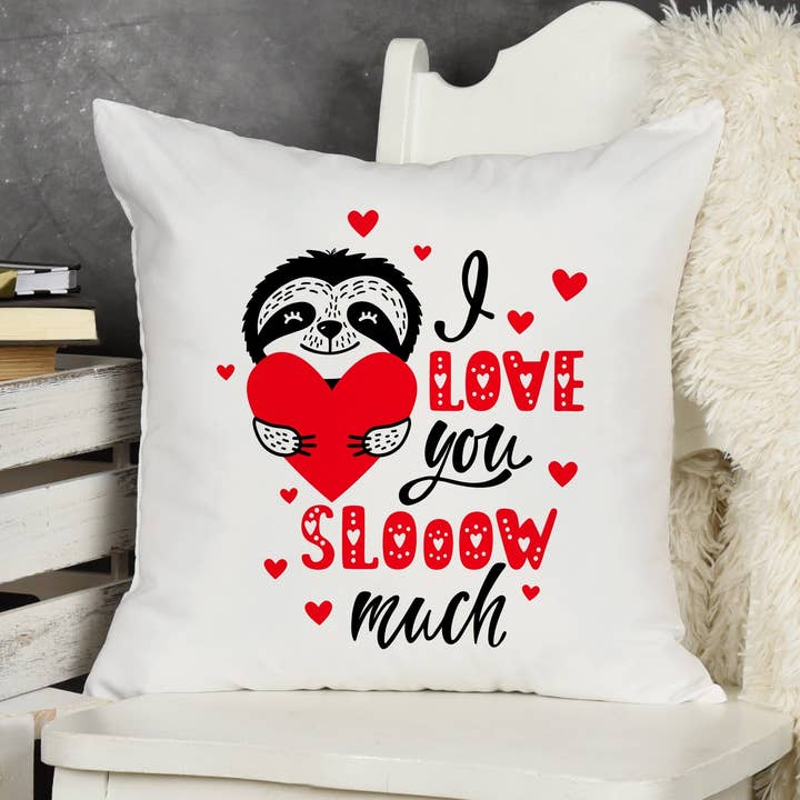Almofada Sloth Valentine por atacado de Potter's Printing