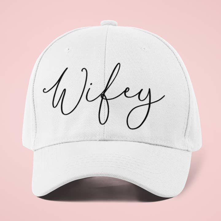 Never Knew I Needed - Wholesale Baseball Cap - Women's - Wifey Baseball Cap, Bridal Hat, Bride Accessory, White Black0