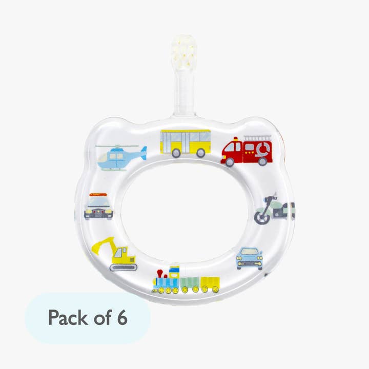 HAMICO -Innovative Toothbrush - Wholesale Toothbrush - Kids & Baby - Baby Training Toothbrush - Things That Go | 6 Individual packs1