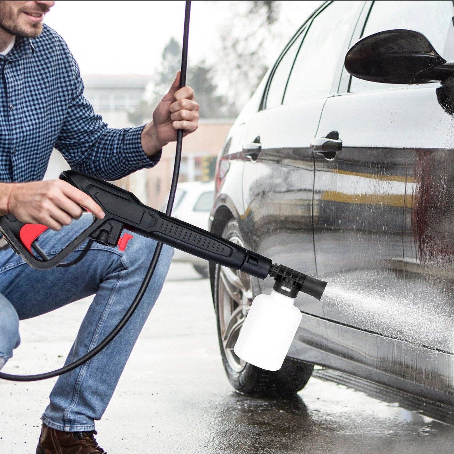 Hard Rock Health Stores - Vente Bibelots/décorations d'extérieur - Nettoyeur haute pression électrique puissant 3000 PSI max, débit 2,6 GPM pour voiture10