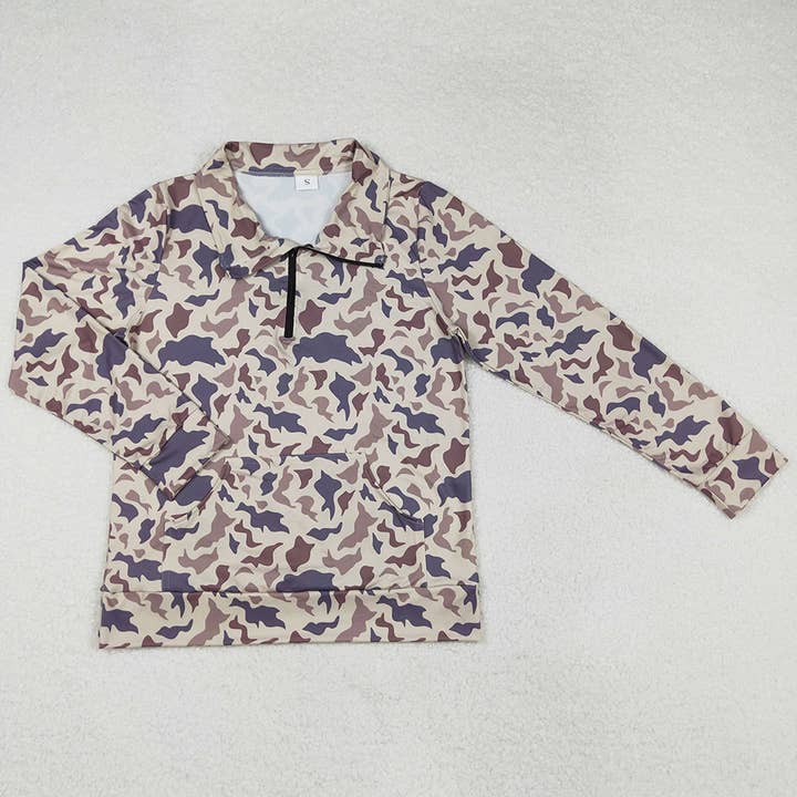 Rosa Clothing - Wholesale Sweatshirt - Women's - Wildness Hunting grey camo duck camo half zip pullover5