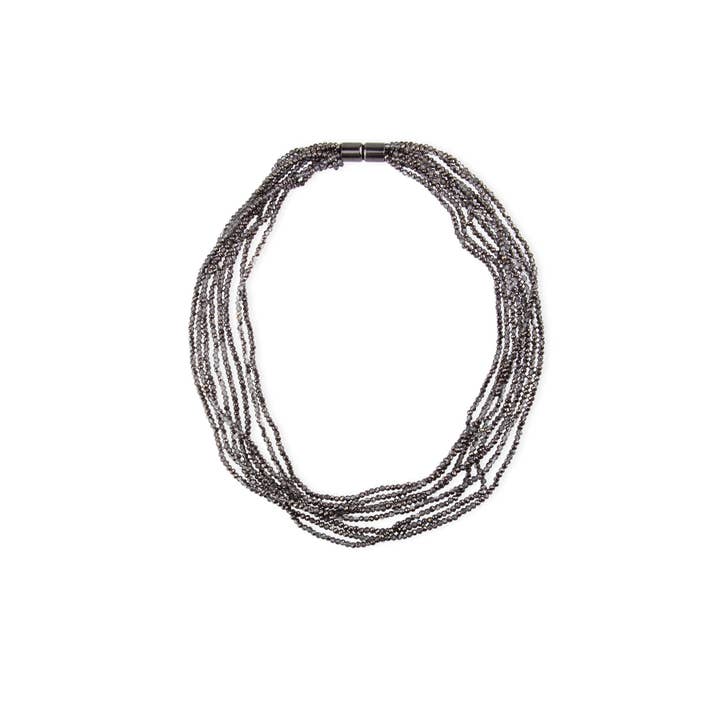 Veroma Gifts - Wholesale Beaded/Pearl Necklace - Multi Strand Short Crystal Necklace - Shimmering Glass Beads2