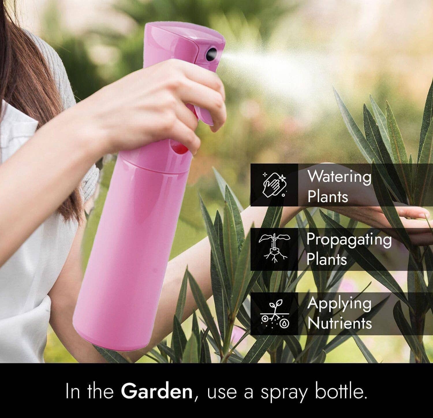 Vigor Path – wholesale Spray bottle – Continuous Spray Bottle with Ultra Fine Mist - Light Pink2