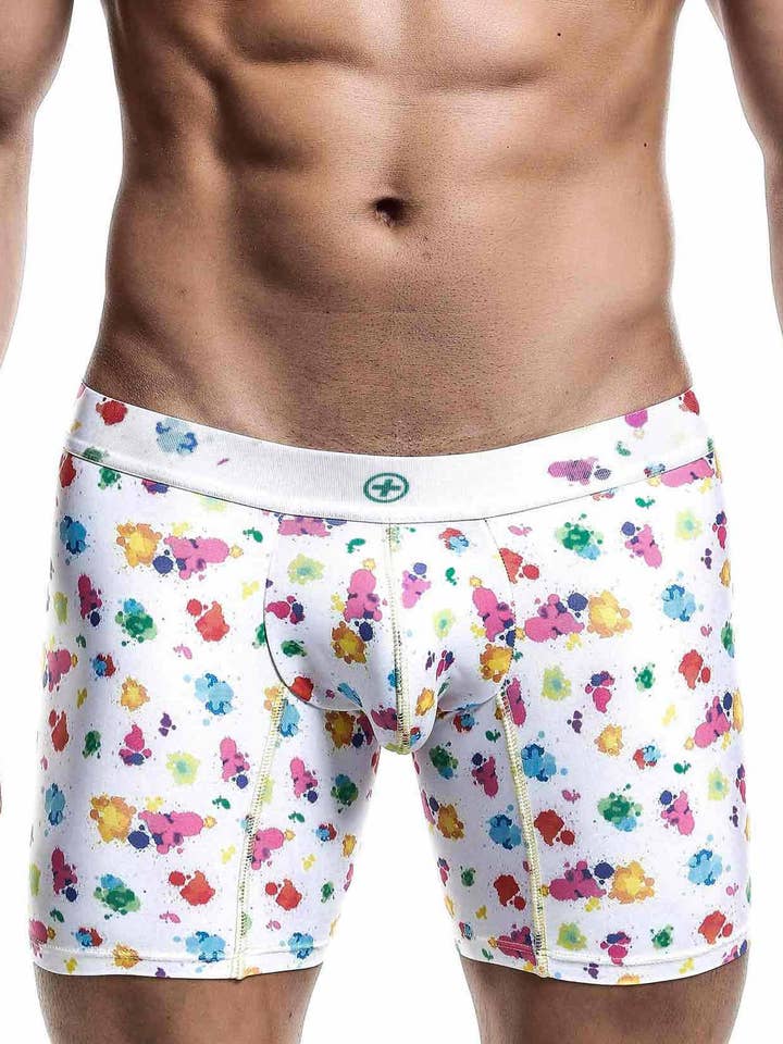 Malebasics Hipster Boxer Brief White Splash for wholesale by Malebasics Underwear