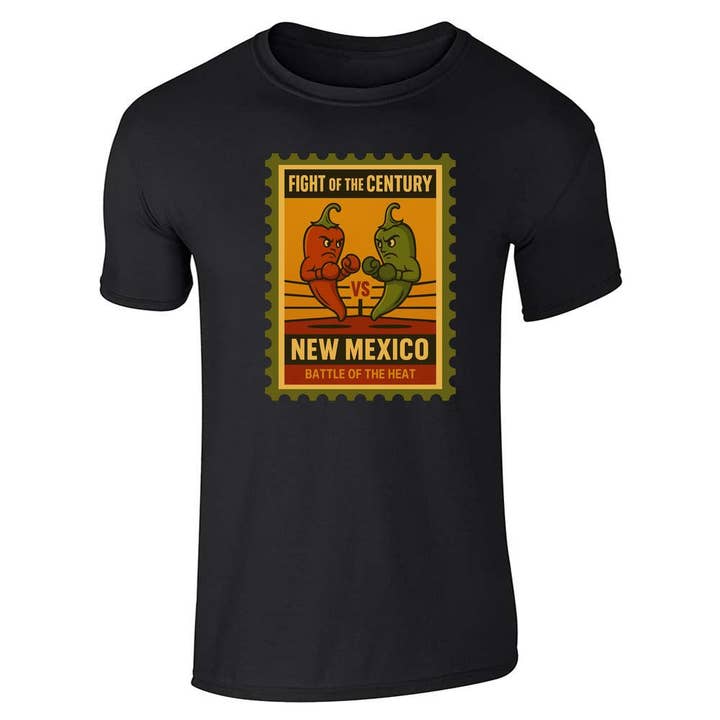 T-shirt Unissexo Luta do Século do Novo México Pimentos Vermelhos vs Verdes por atacado de Pop Threads