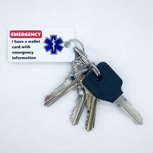 Ikke-tilpasset nøglemærke til nødopkald for engroshandel hos Secure ID, LLC