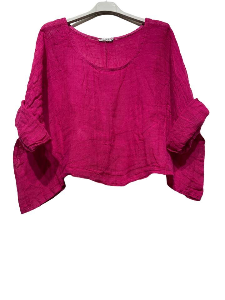 LINEN & COTTON HOUSE - Wholesale Blouse - Women's - 18415 TOP IN LINEN SPRING SUMMER CLOTHING