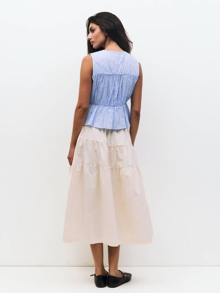 MOD REF - Vendita all'ingrosso Gonna - Donna - La Gonna Esme | Gonna Midi Arricciata1