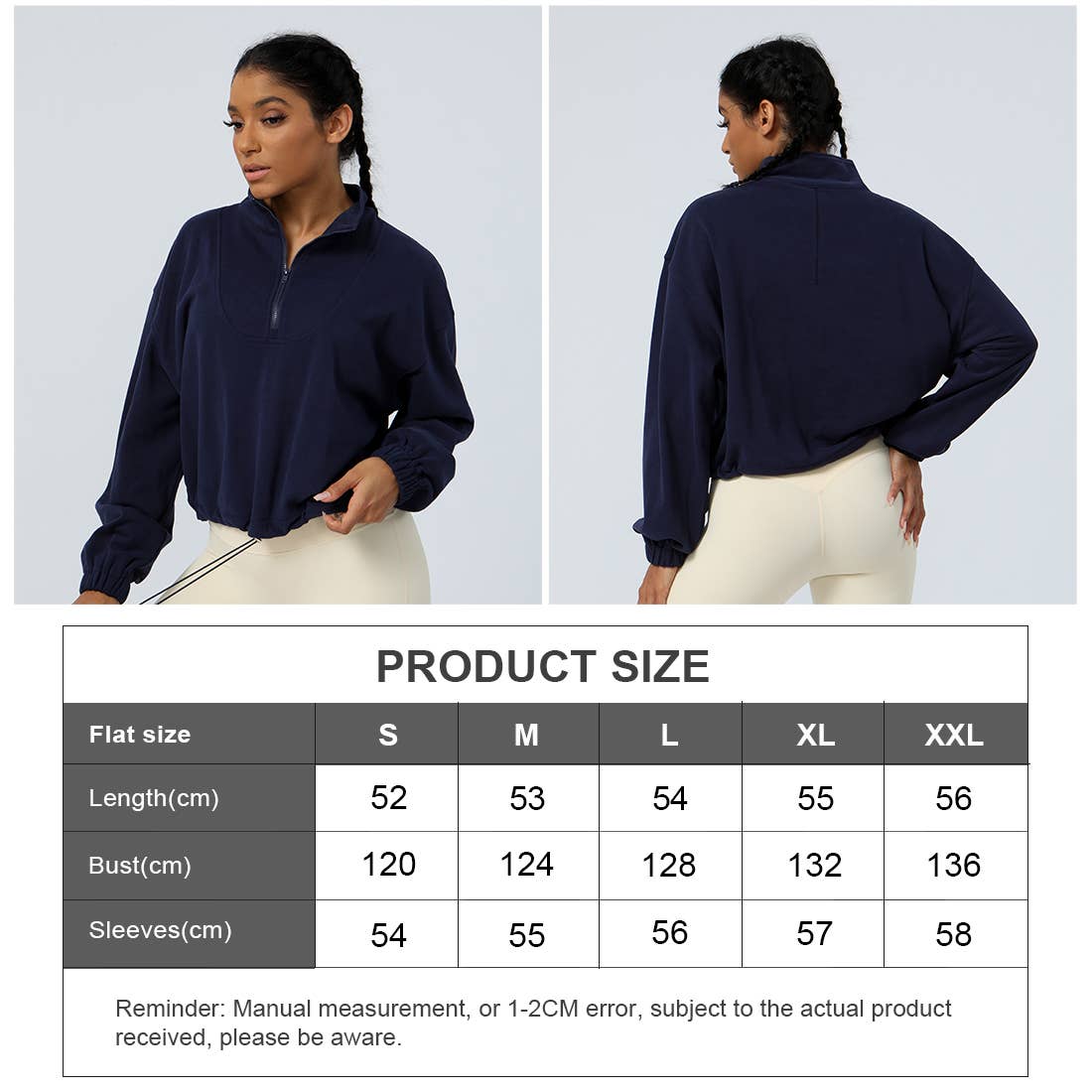 Sodalemon - Wholesale Athletic Jacket - Women's - Women Fitness Hoodie Half Zipper Drawstring Sport Jacket11