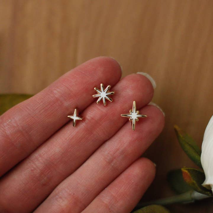 Sparkles Mini Pin Set - SUMMER Edition - A Tea Party with Dragons: Midnight Soiree Gold Hard Enamel Pins for wholesale by Keely Studios