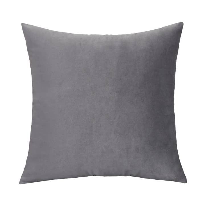 Grey Luxury Velvet Throw/Decorative Pillows, Cushions for wholesale by Study Room