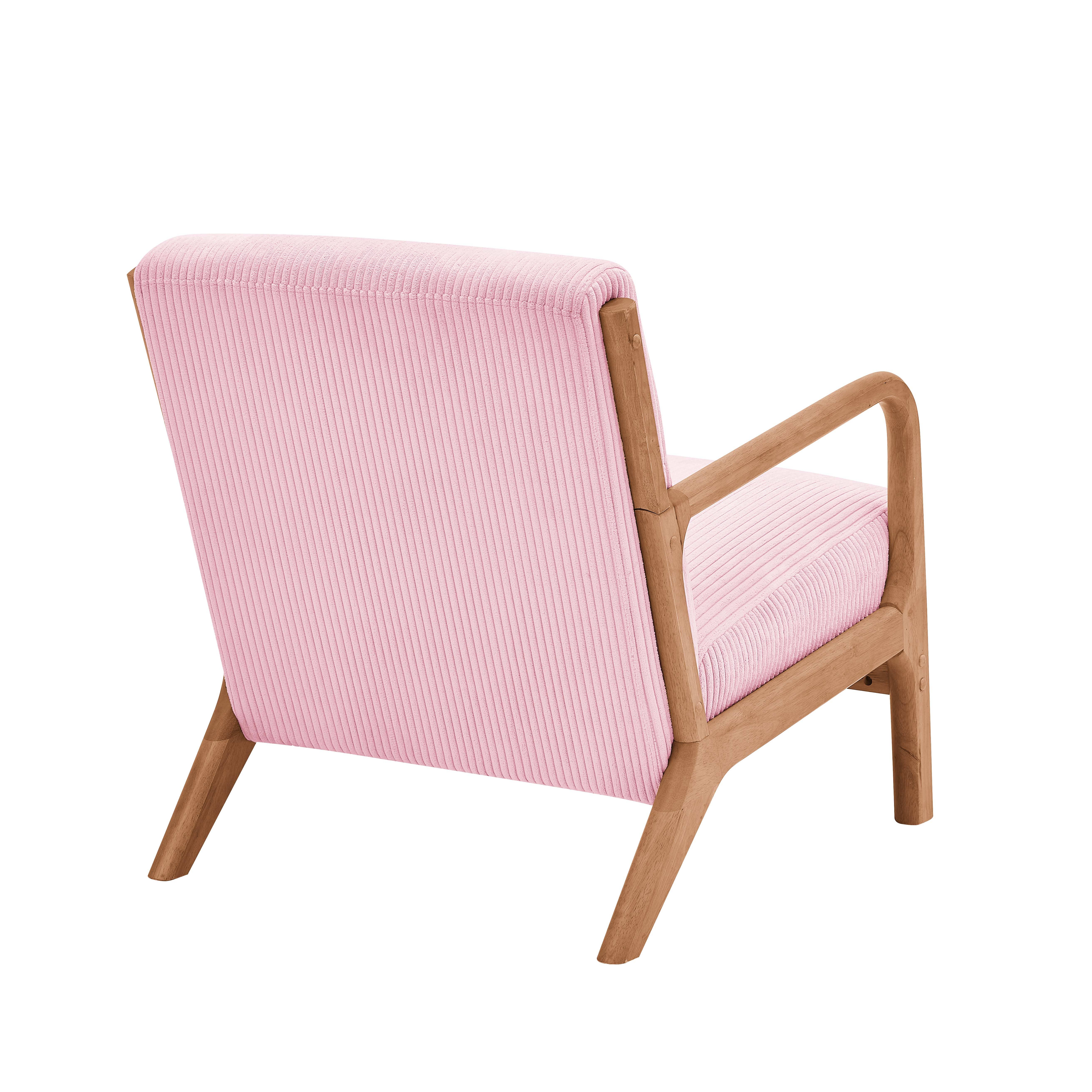39F Inc. - Vente Chaises - Fauteuil en velours côtelé en bois, Gris/Beige/Jaune/Rose/Camel26