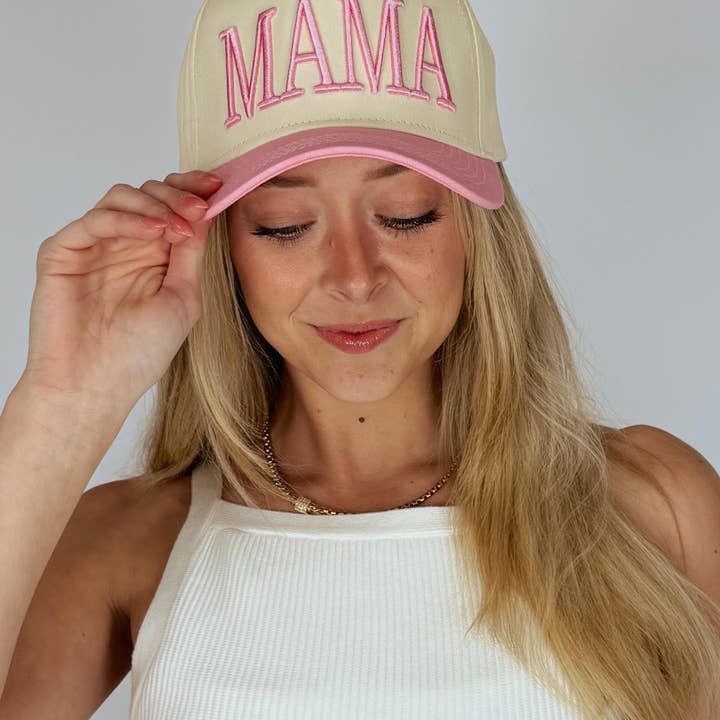 Social Statement - Wholesale Trucker Hat - Women's - MAMA Vintage Trucker Hat-Pink