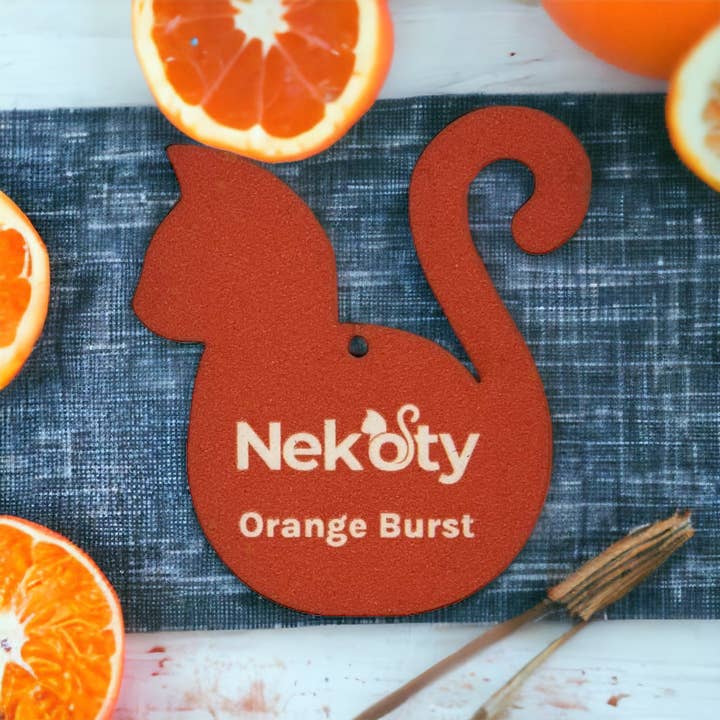Cat-Shaped Air Fresheners For Auto & Home - Orange Burst for wholesale by Nekoty