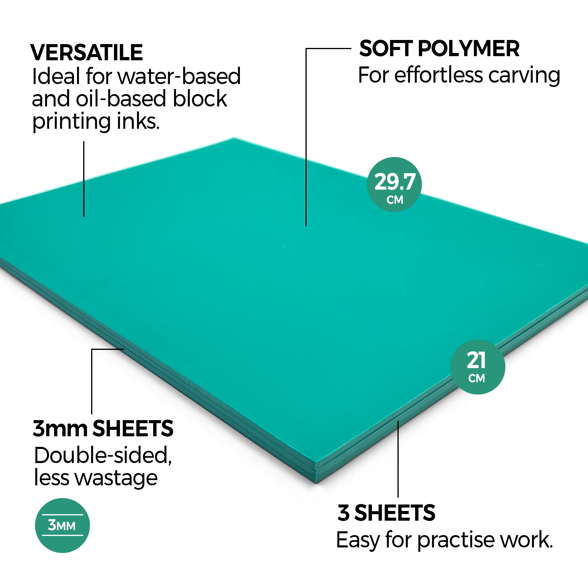 Zieler - Wholesale Craft Supplies - A4 Lino Sheets – Lino Printing Block Sheets – by Zieler®1