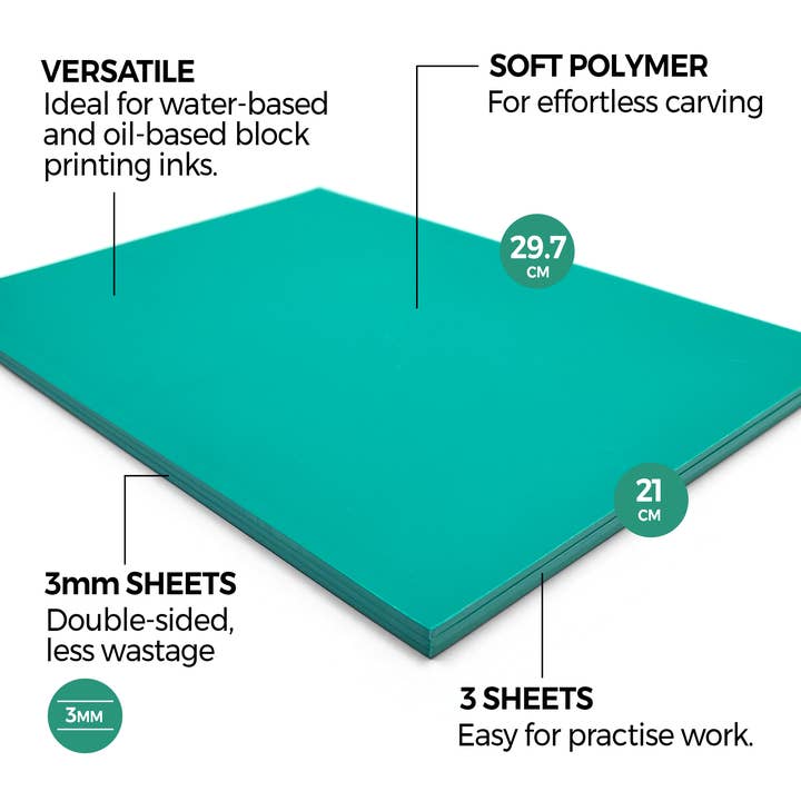 Zieler - Vente Matériels de bricolage - Feuilles Lino A4 — Feuilles à blocs d'impression Lino — par Zieler®1