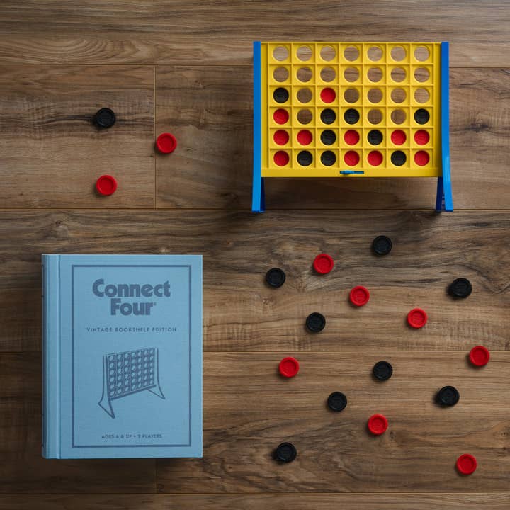WS Game Company - Wholesale Board Game - Connect 4 Vintage Bookshelf Edition