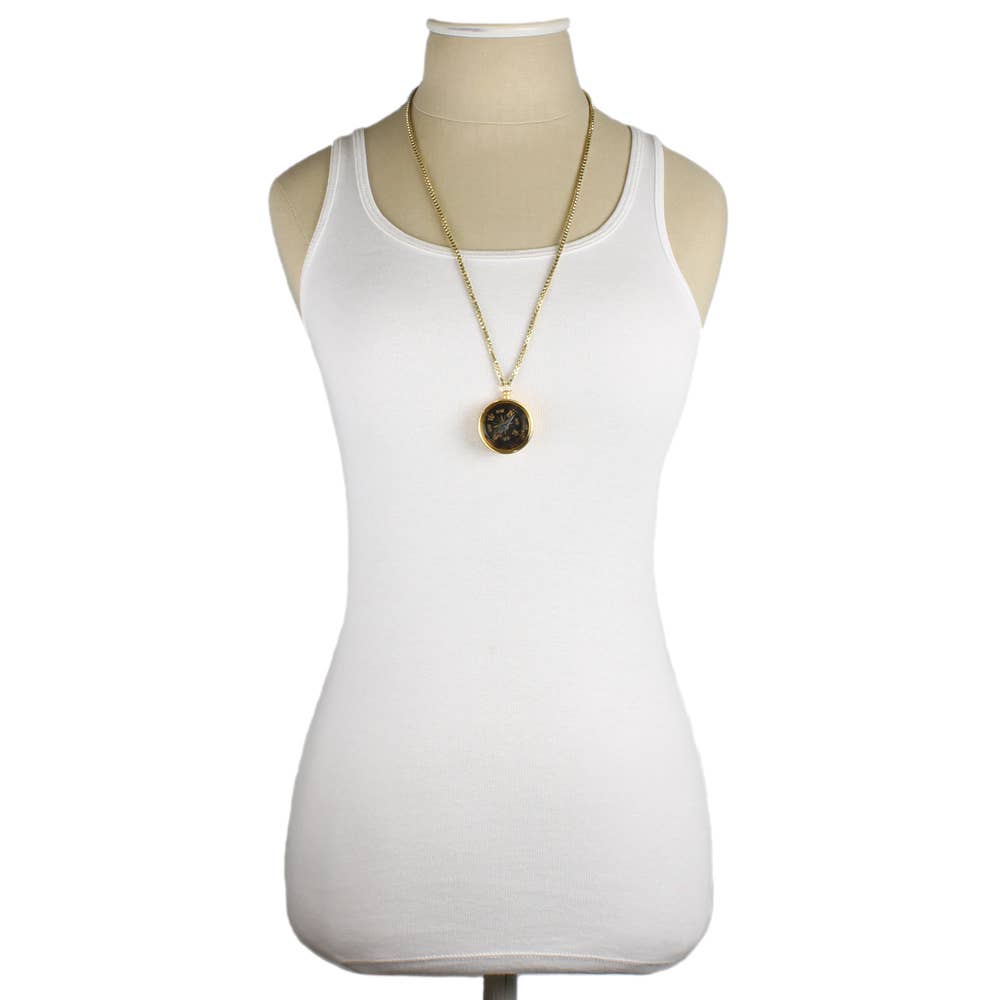 ZAD - Venta al por mayor Collares con colgantes/abalorios - Collar largo brújula de oro1