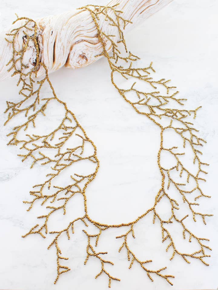 X-LANGE "ZEEWIER" KETTING MET KRALEN voor wholesale door Suzie Blue