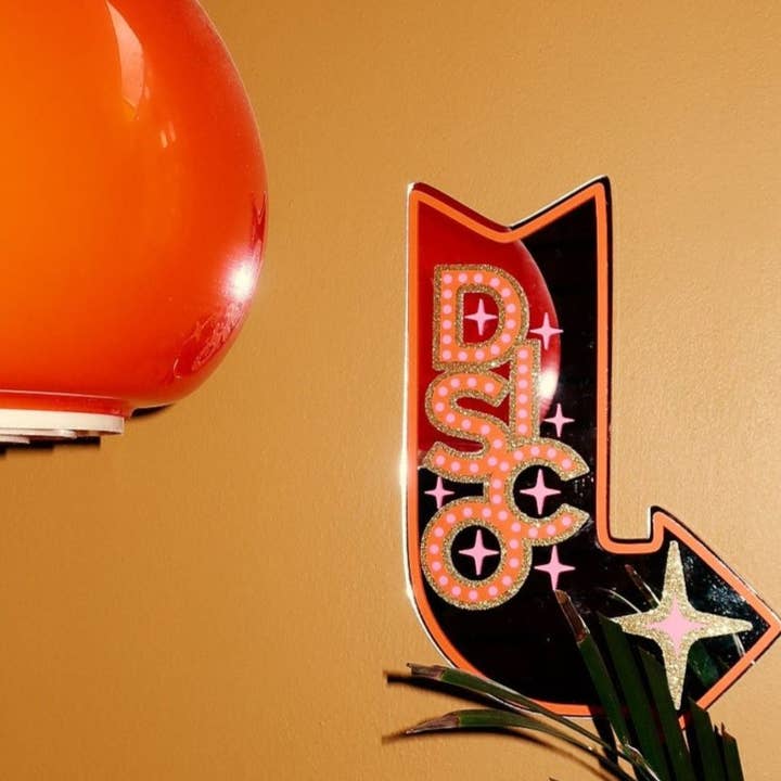 Printed Weird - Vente Miroir mural - Miroir enseigne DISCO Motel