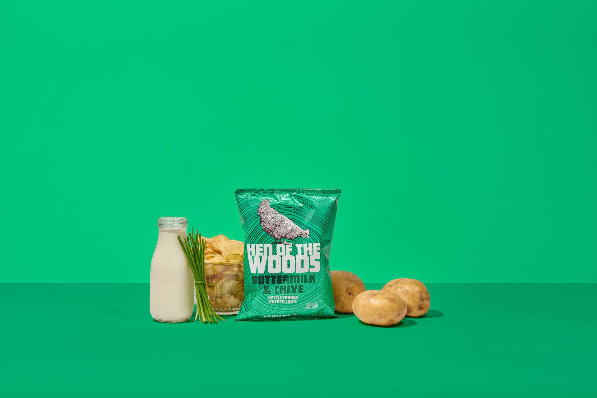 Hen of the Woods - Vente Chips - Chips de pommes de terre cuites à la bouilloire au babeurre et à4