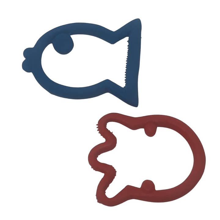 Natural Rubber Toys - Wholesale Teether (Not Clip-On) - Baby - Fish & Octopus Newborn / Premature Baby Toy 2-Set