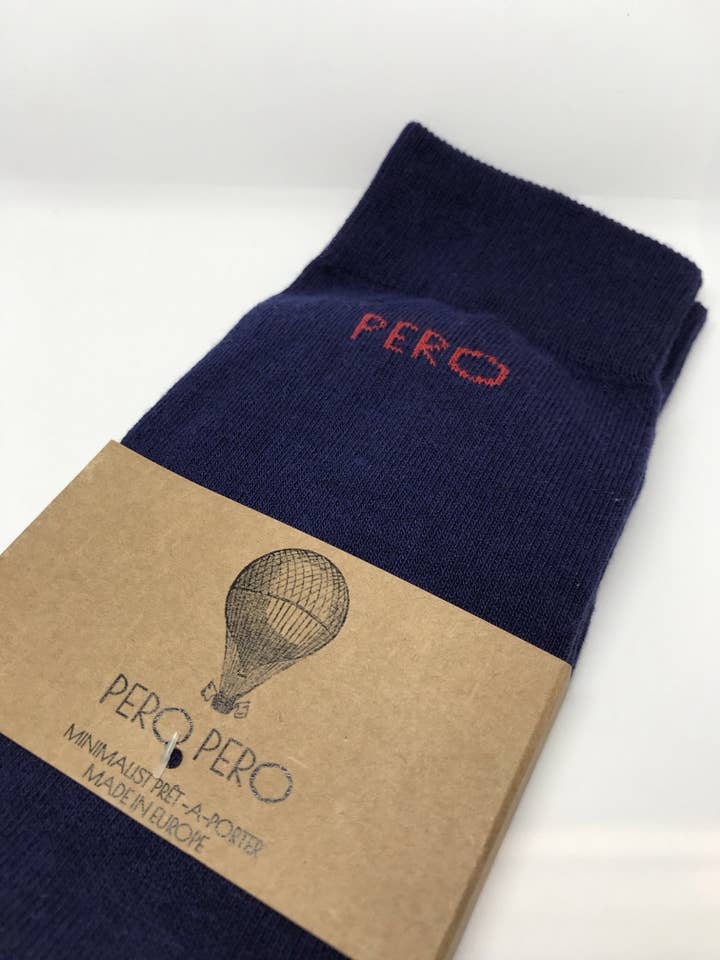 PERO|PERO - Wholesale Socks - Unisex - NAVY & RED1