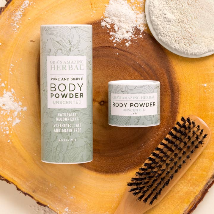 Ora’s Amazing Herbal Natural Skincare – wholesale Body/talcum powder – Unscented Body Powder, Talc Free, 2.5oz