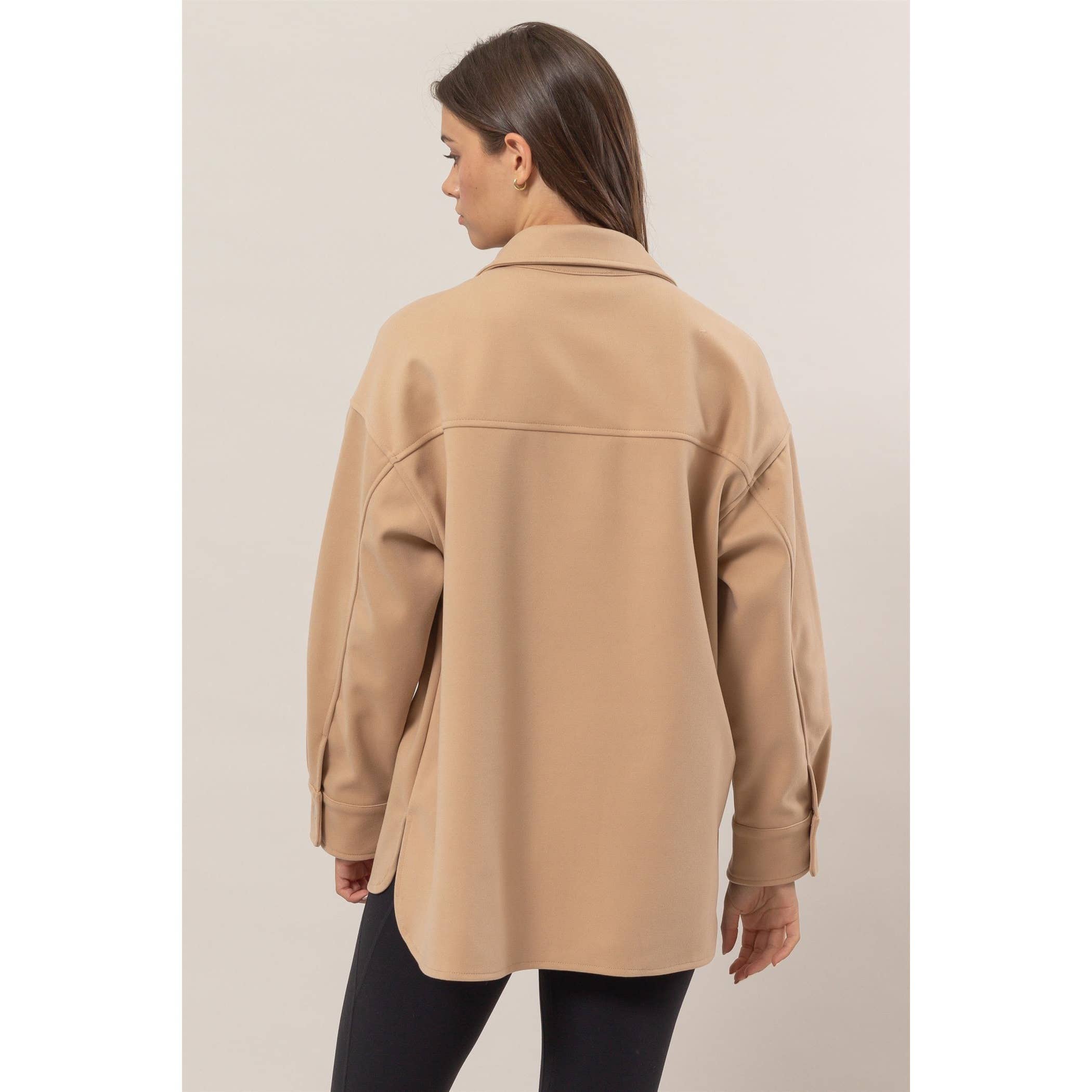 HYFVE - Vente Veste-chemise – femme - Surchemise brossée effet laine10