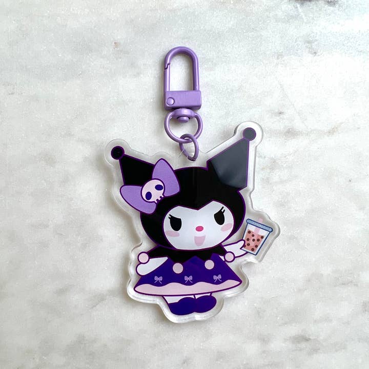 Choodaloo - Wholesale Keychain - Women's - Kuromi Boba Keychain - Kuromi Keychain
