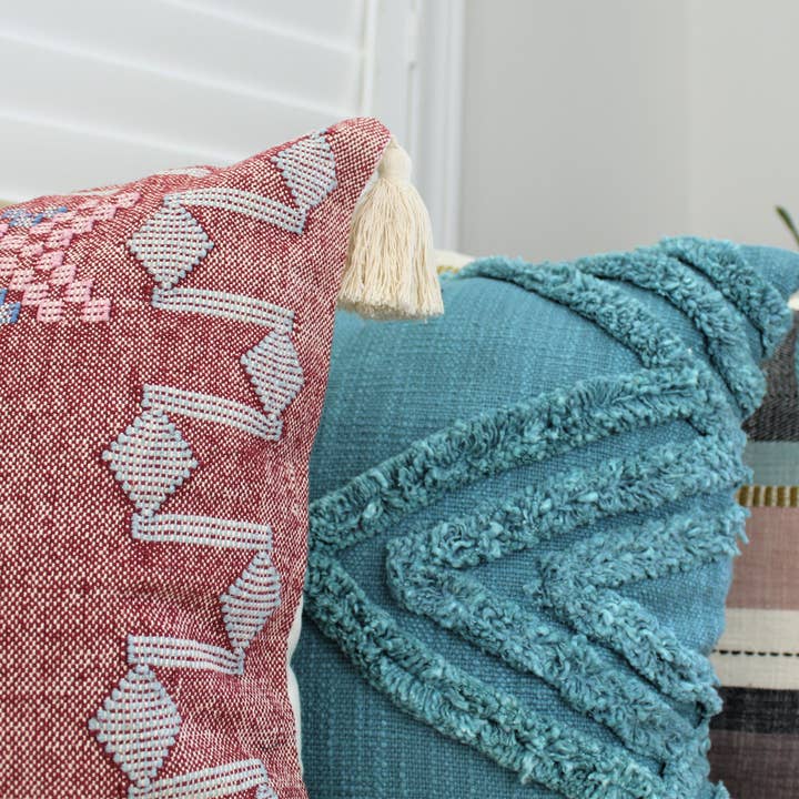 Kozify Decor Inc - Venta al por mayor Funda de cojín - Funda de cojín decorativa de estilo marroquí en rosa2